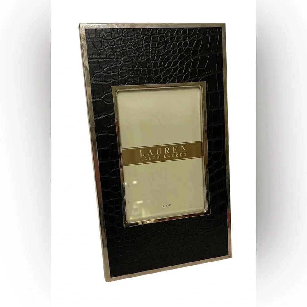 Ralph Lauren Crocodile & Chrome Picture Frame